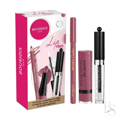 Bourjois Lip Trio Kit – Contour + Lipstick + Gloss