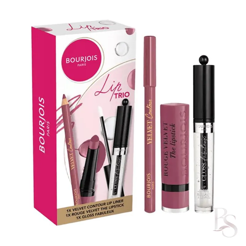 Bourjois Lip Trio Kit – Contour + Lipstick + Gloss