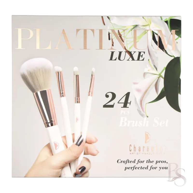 Character Platinum Luxe 24pcs Brush Set With Pouch CHX006
