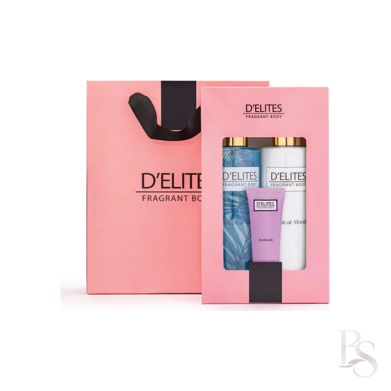 D’Elites Tropical Mood Body Splash & Lotion + Hand Cream Gift Set