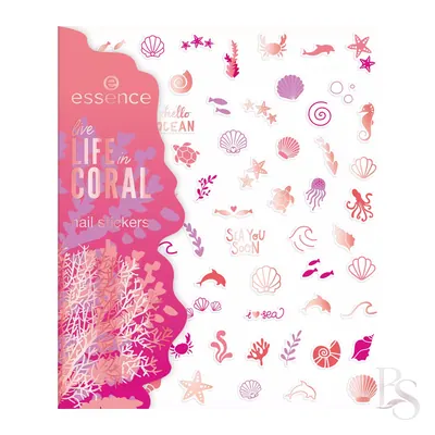 Essence Live Life In Coral Nail Stickers