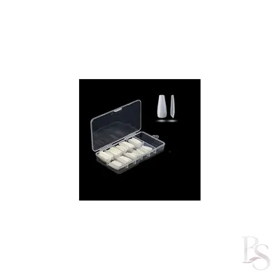Fake Nails Box Of 500 full Tip Coffin Milky