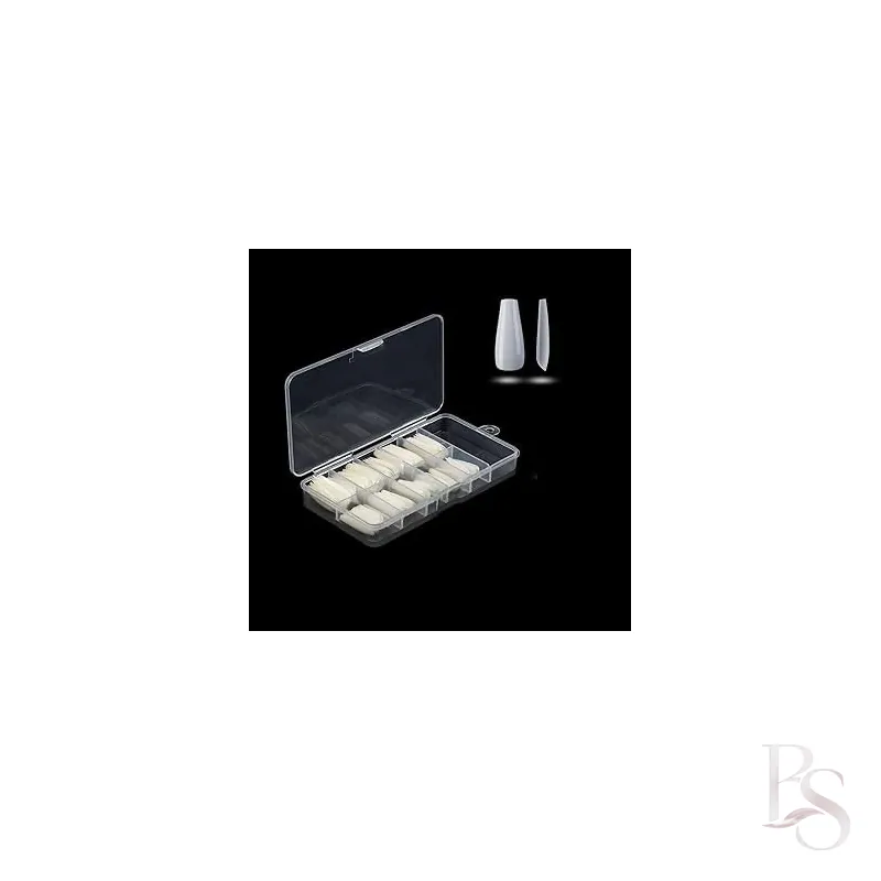 Fake Nails Box Of 500 full Tip Coffin Milky