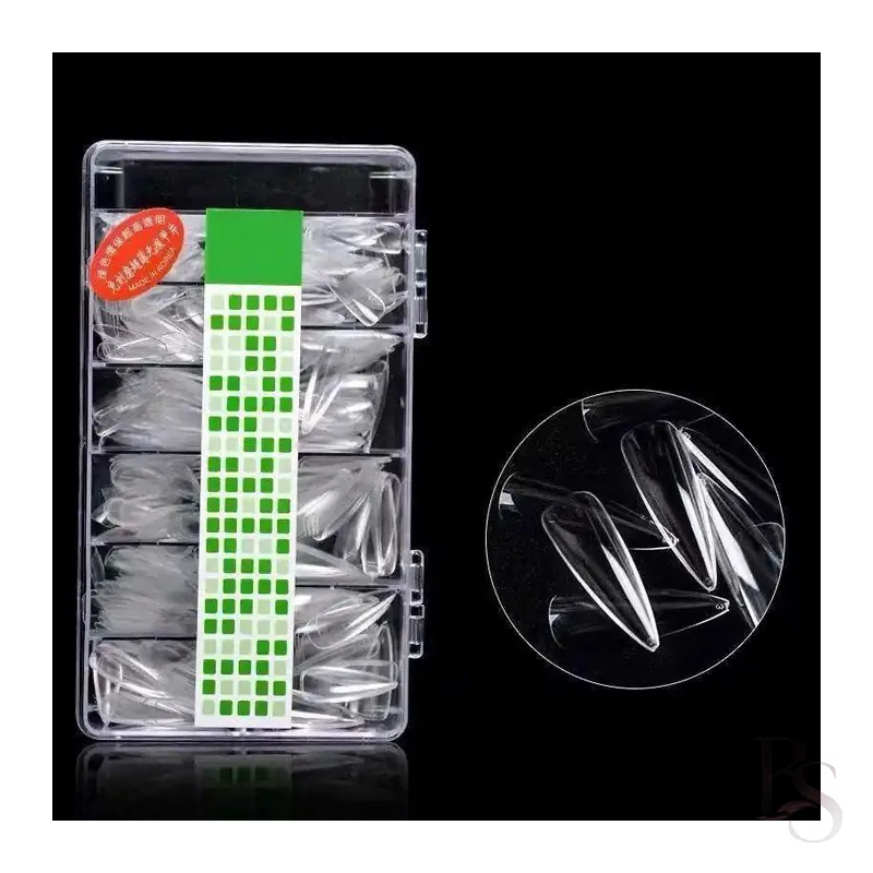 Fake Nails Box of 500 – Stiletto Transparent