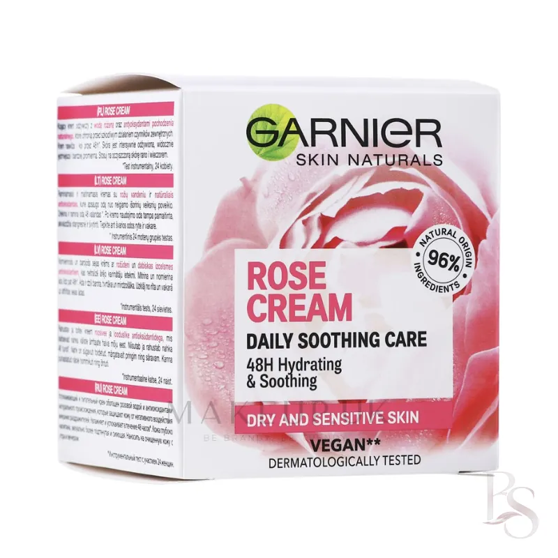 Garnier Rose Cream Daily Soothing Care For Dry Skin