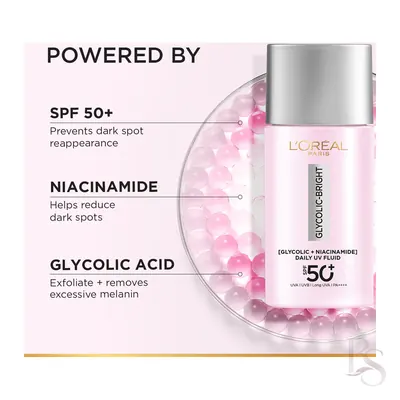 L’Oréal Glycolic Bright Anti-Dark Spot Daily UV Fluid SPF 50+
