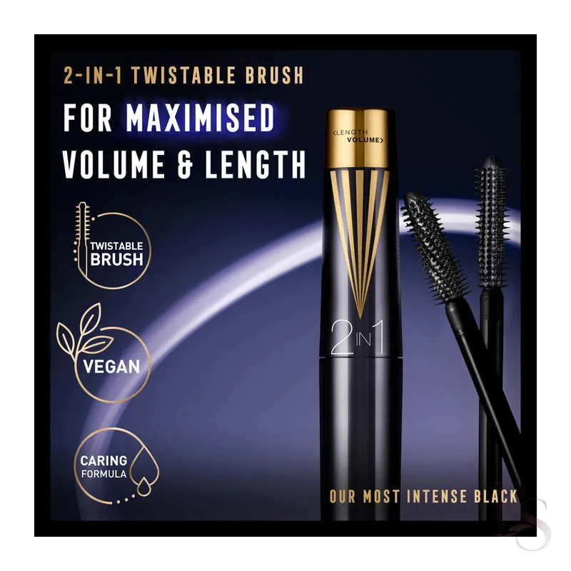 Max Factor Masterpiece 2in1 Lash WoW Mascara Midnight Black