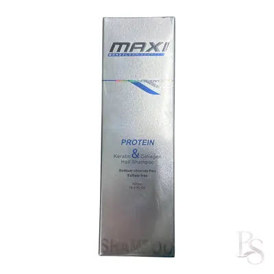 Maxi Keratin & Collagen Hair Shampoo- Sodium Chloride And Sulfate Free Silver