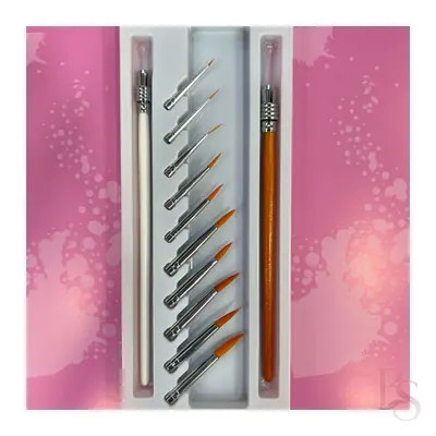 Nail Art Brush Set Removable Tip