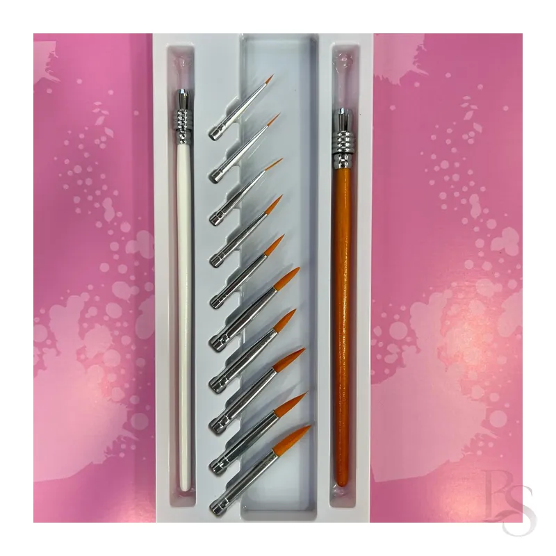 Nail Art Brush Set Removable Tip