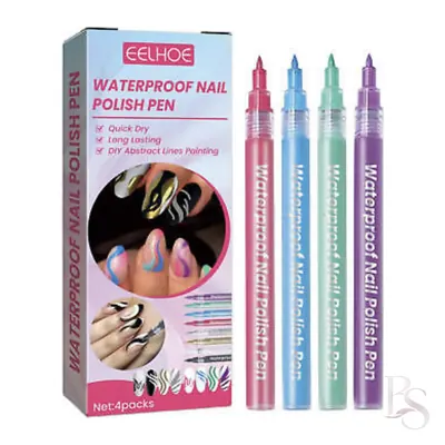 Nail Art Pen Set Of 4 Colorful