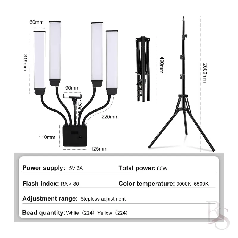 Photography Led Light 4 Arms