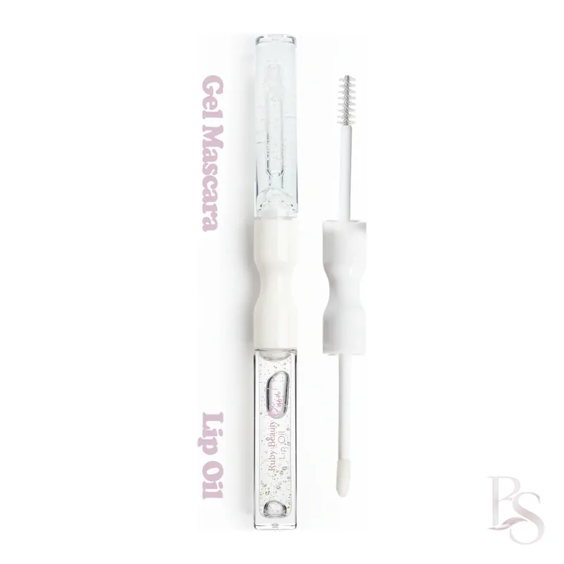 Ruby Beauty 2-in-1 Lip Oil & Gel Mascara – Clear