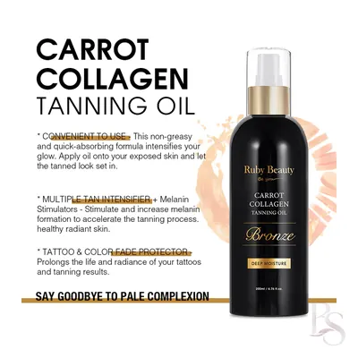 Ruby Beauty Carrot Collagen Tanning Oil