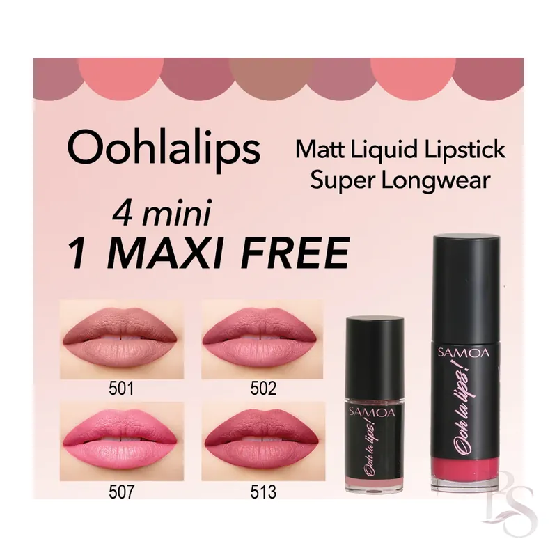 Samoa Oohlalips 4 Minis +1 Maxi FREE