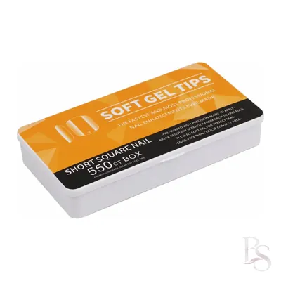 Soft Gel Tips Box Of 550ct – Short Square Nail
