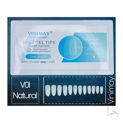 Vinimay Soft Gel Tip Box Of 500Pcs – Oval Medium